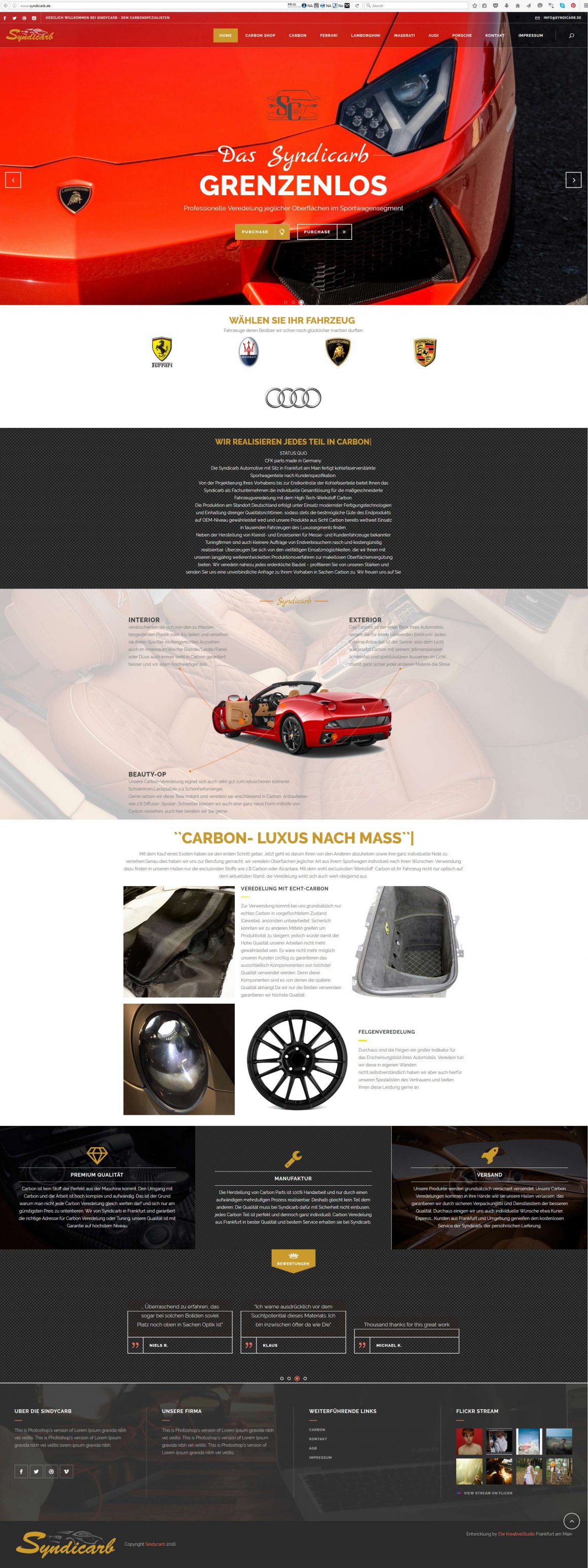 Syndicarb Internetseite