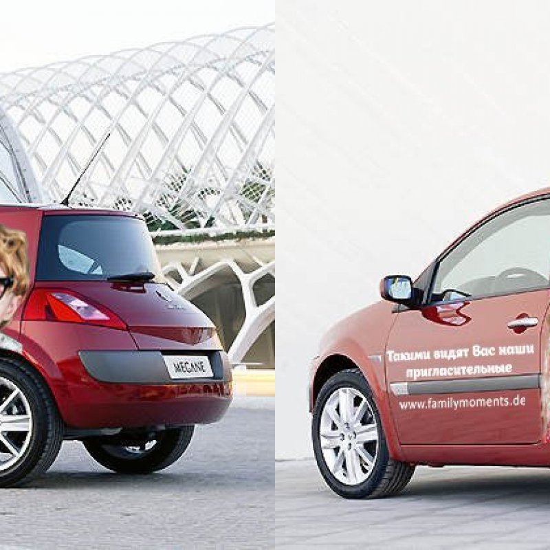 Fahrzeug Abkleiben Werbung Design