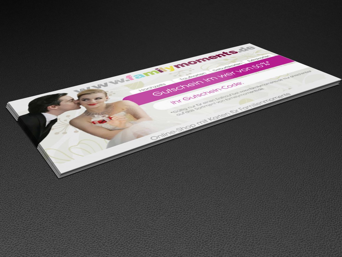 Familymoments Flyer Design aus Dreieck