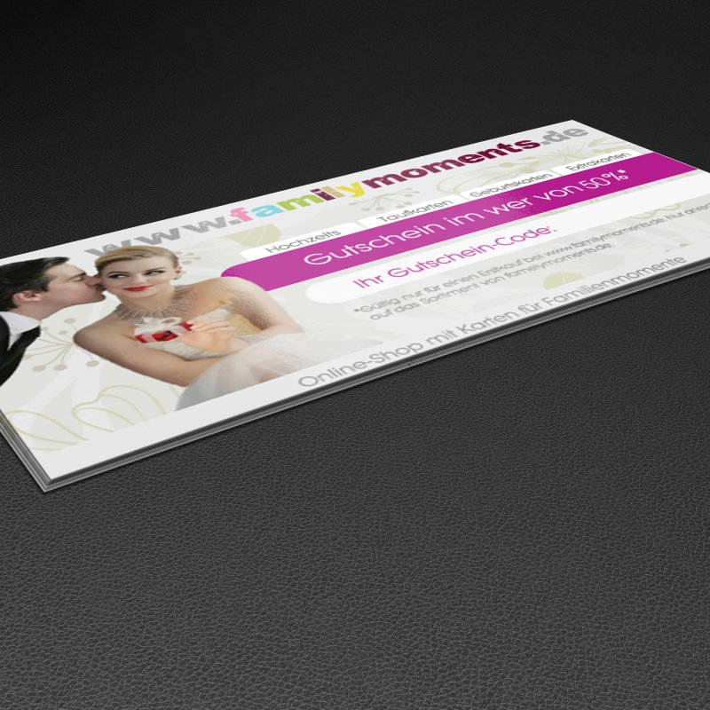 Familymoments Flyer Design aus Dreieck